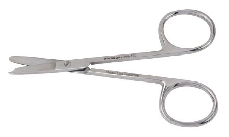 Scissors Stitch Vantage® Spencer 3-1/2 Inch Length Office Grade Stainless Steel Finger Ring Handle Straight Blade Blunt Tip / Blunt Tip ** Special Order - Non Stocked Item ** by Integra York PA, Inc. (Miltex)  ID V99-100